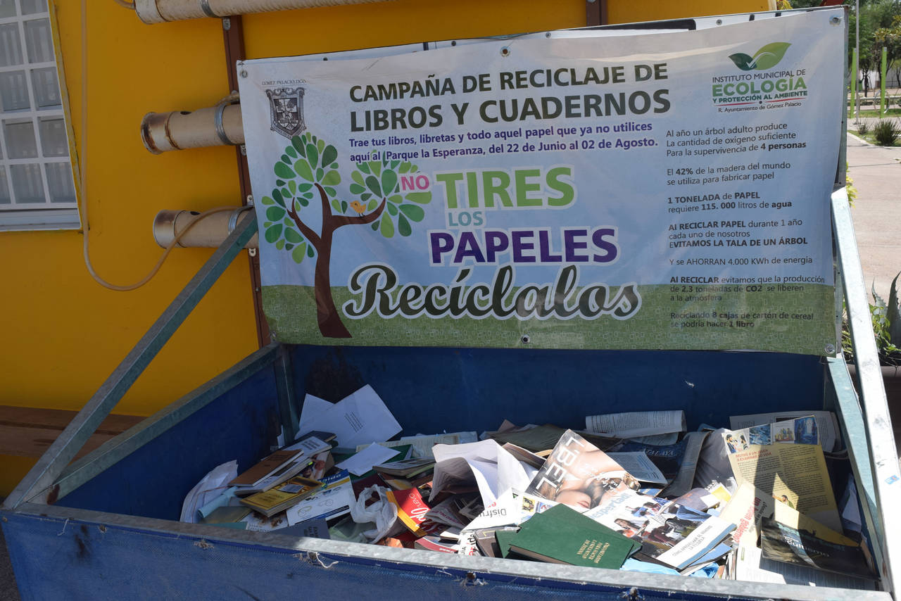 Campaña. Debido a la buena respuesta de la ciudadanía, el contenedor permanecerá otro mes en el parque La Esperanza. (EL SIGLO DE TORREÓN)