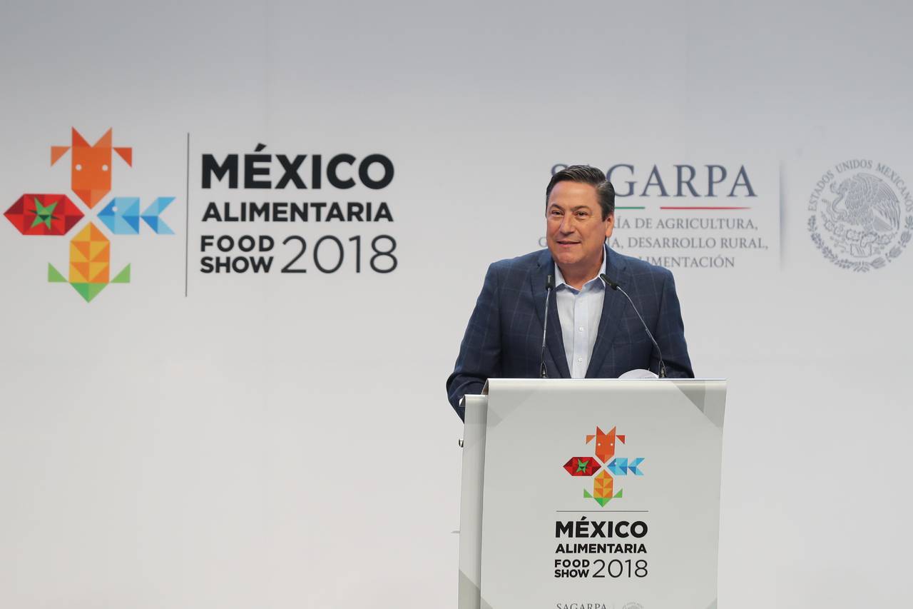 Expo.  Baltazar Hinojosa Ochoa realizó ayer la inauguración de México Agroalimentaria 2018.