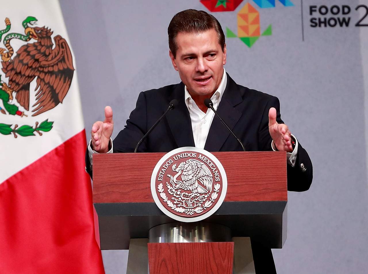 Peña Nieto consideró que este acuerdo disminuye la incertidumbre que se impuso tras la llegada al poder del mandatario estadounidense, Donald Trump. (ARCHIVO) 
