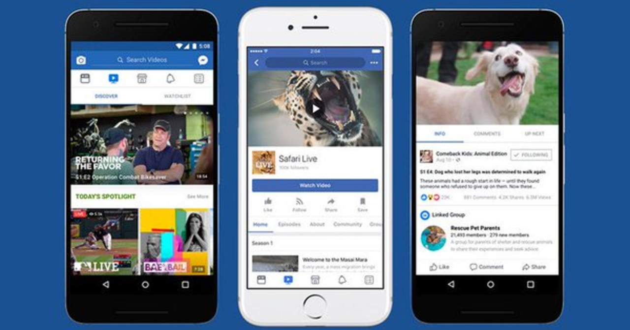 Facebook lanza internacionalmente su plataforma de videos Watch. (ESPECIAL) 
