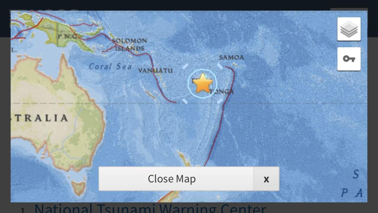 Durante el mediodía de hoy, se reportó un terremoto de mangnitud preliminar de 7.8 grados en las islas de Fiji. (TWITTER)