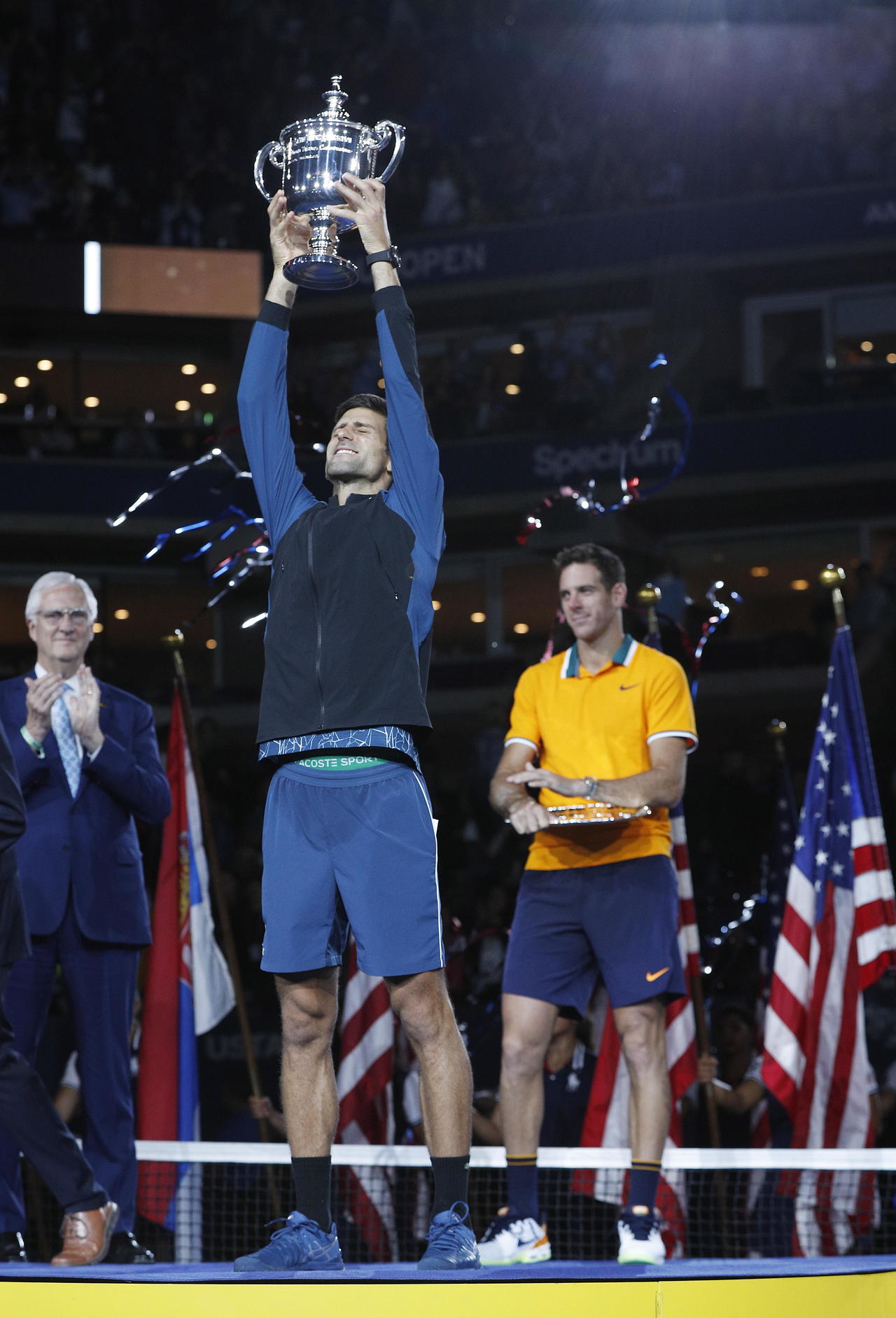 Novak Djokovic se impuso el domingo a Juan Martín del Potro en la final del Abierto de Estados Unidos.