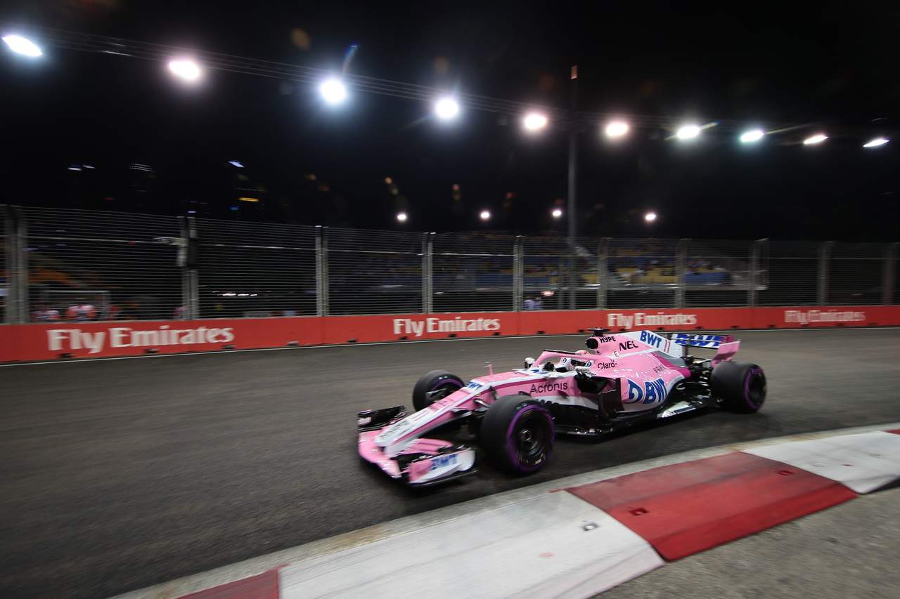 El conductor de Racing Point Force India utilizó neumáticos hiperblandos y comenzó de más a menos a lo largo de este entrenamiento libre.