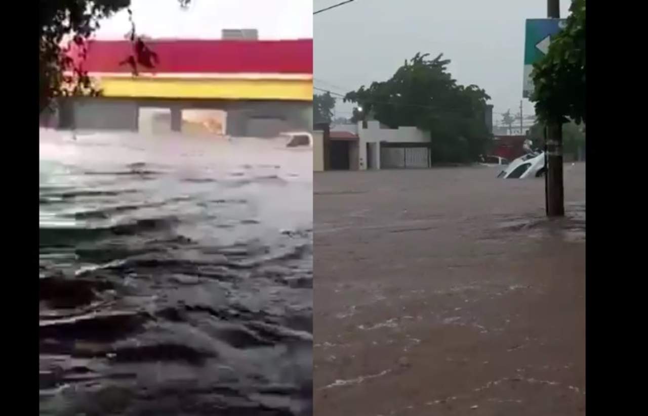 Usuarios comparten videos de las inundaciones en Sinaloa