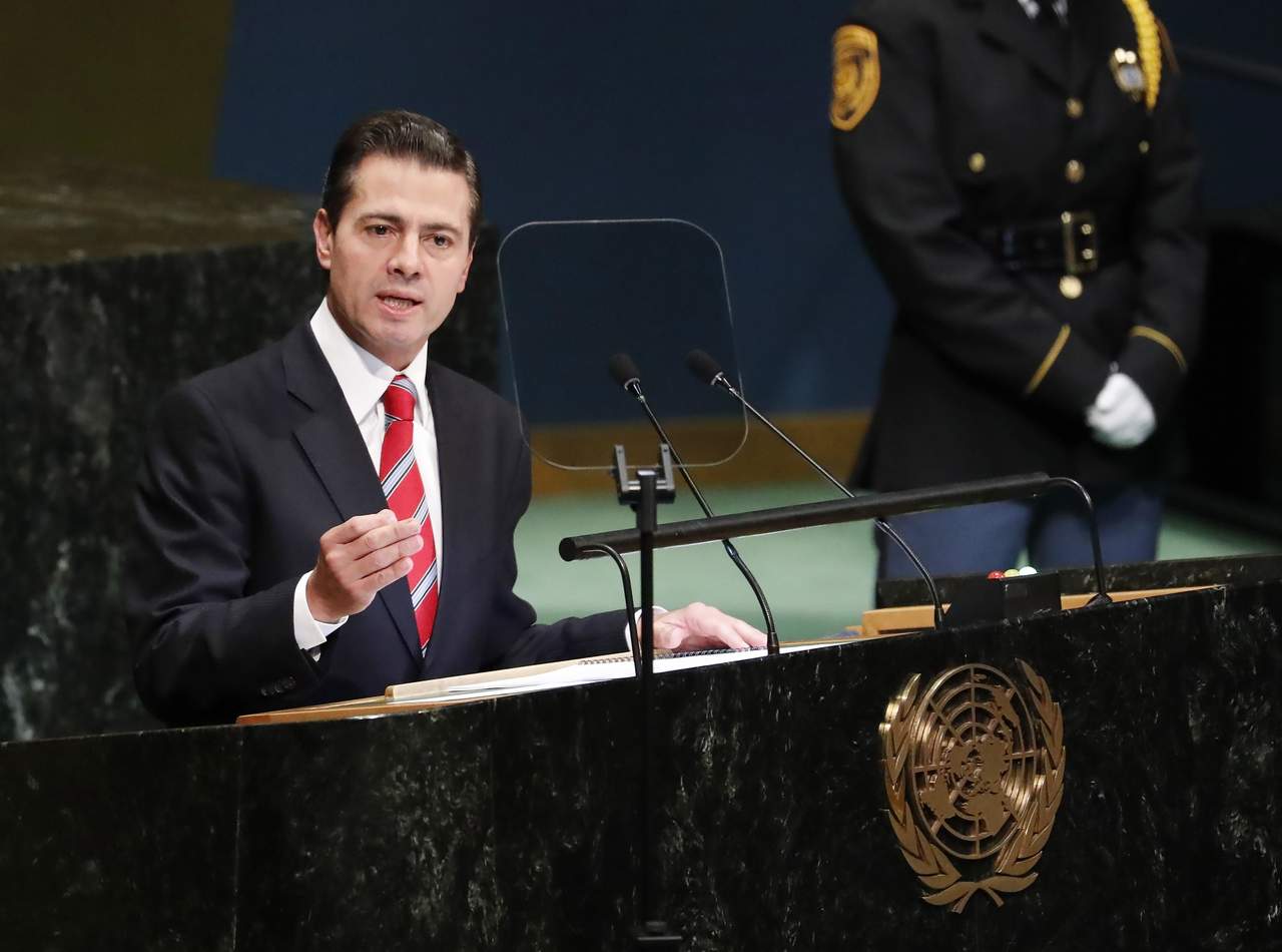 El presidente Enrique Peña Nieto aseguró que el diálogo, la cooperación y un sistema basado en reglas son la mejor opción para lograr soluciones justas compartidas y perdurables a los retos globales. (EFE)
