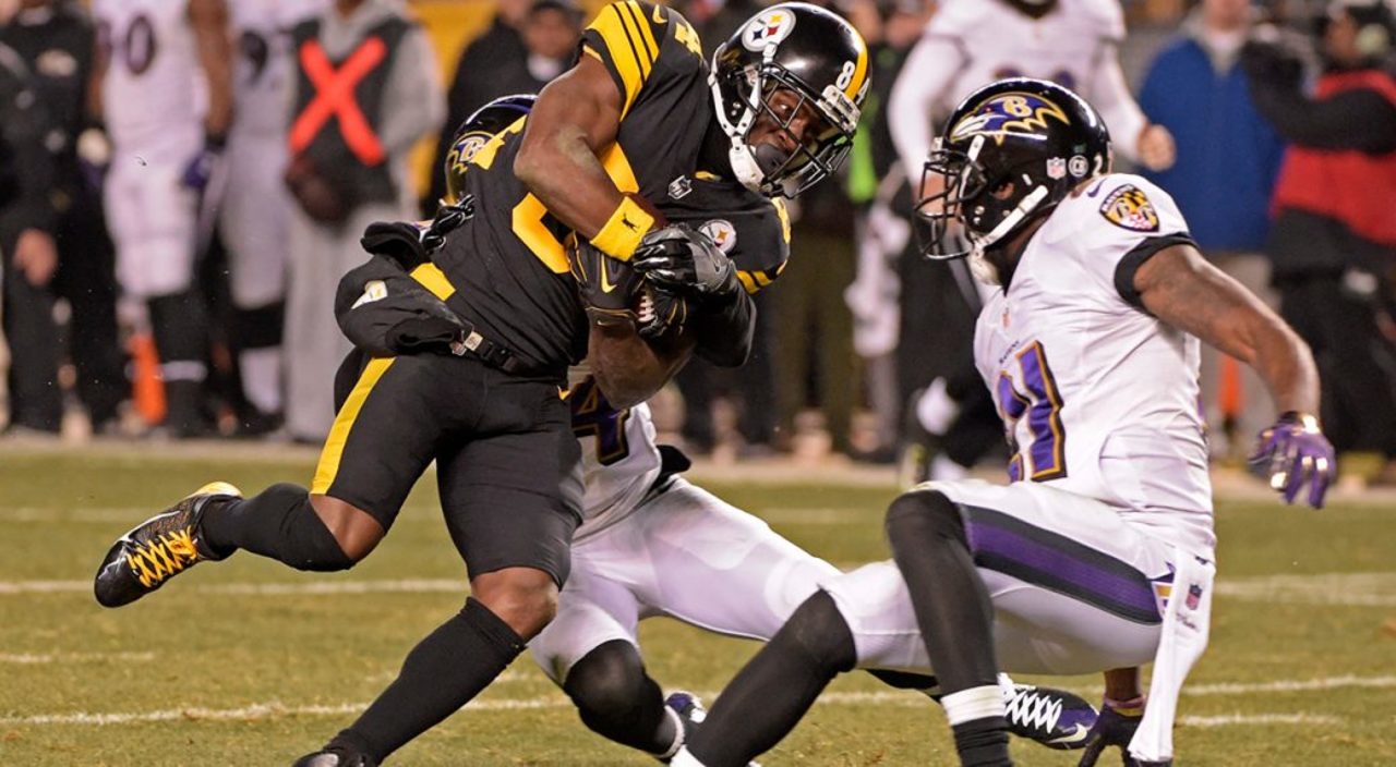 El receptor de Steelers, Antonio Brown, tratará de hacerle daño a la defensiva de los Ravens.