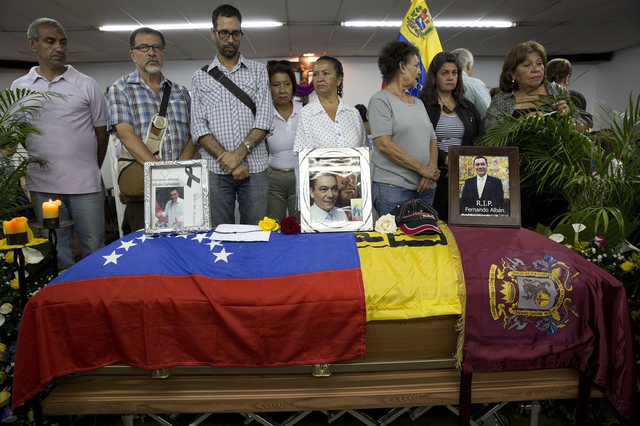 Funeral.Ayer se realizó el funeral del concejal opositor Fernando Albán en Caracas, Venezuela. (AP)