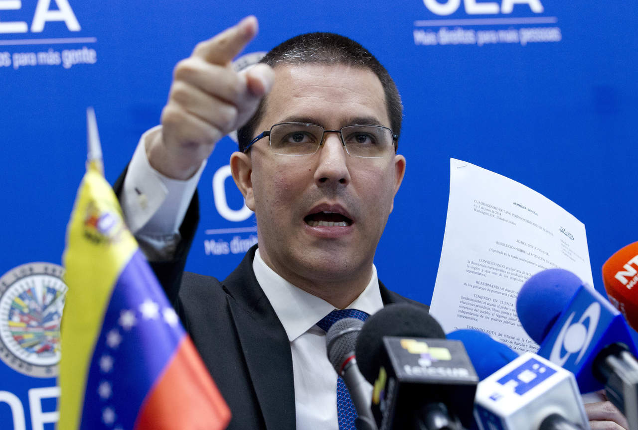 Los mensajes de Arreaza se producen debido a que, según una nota de prensa de la Cancillería, el viernes se realizó una discusión sobre Venezuela en el CSIS. (ARCHIVO)