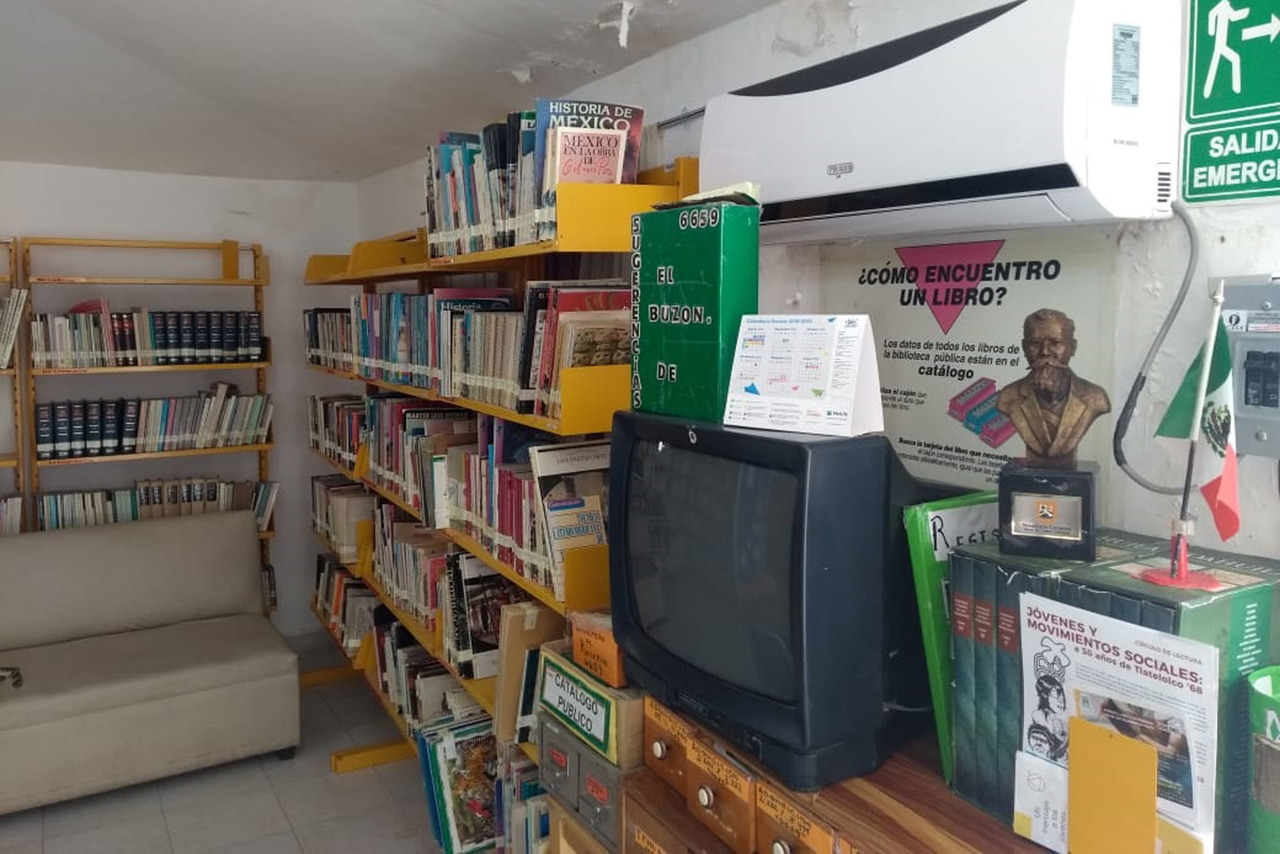 Daños. Los robos y el vandalismo afectan la operatividad de la biblioteca 'Magdalena Mondragón' desde hace años. (EL SIGLO DE TORREÓN)