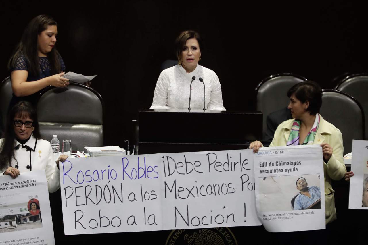Rosario Robles compareció ayer entre reclamos de legisladores. (EL UNIVERSAL) 