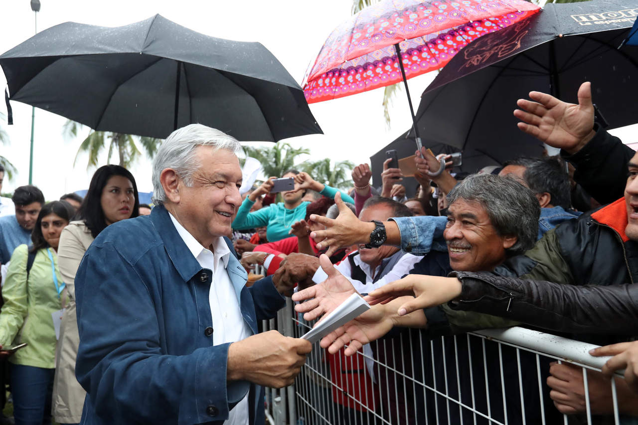 En un mitin en Tampico, el morenista aclaró que no habrá dirigentes sindicales solapados por el próximo gobierno federal. (EL UNIVERSAL)