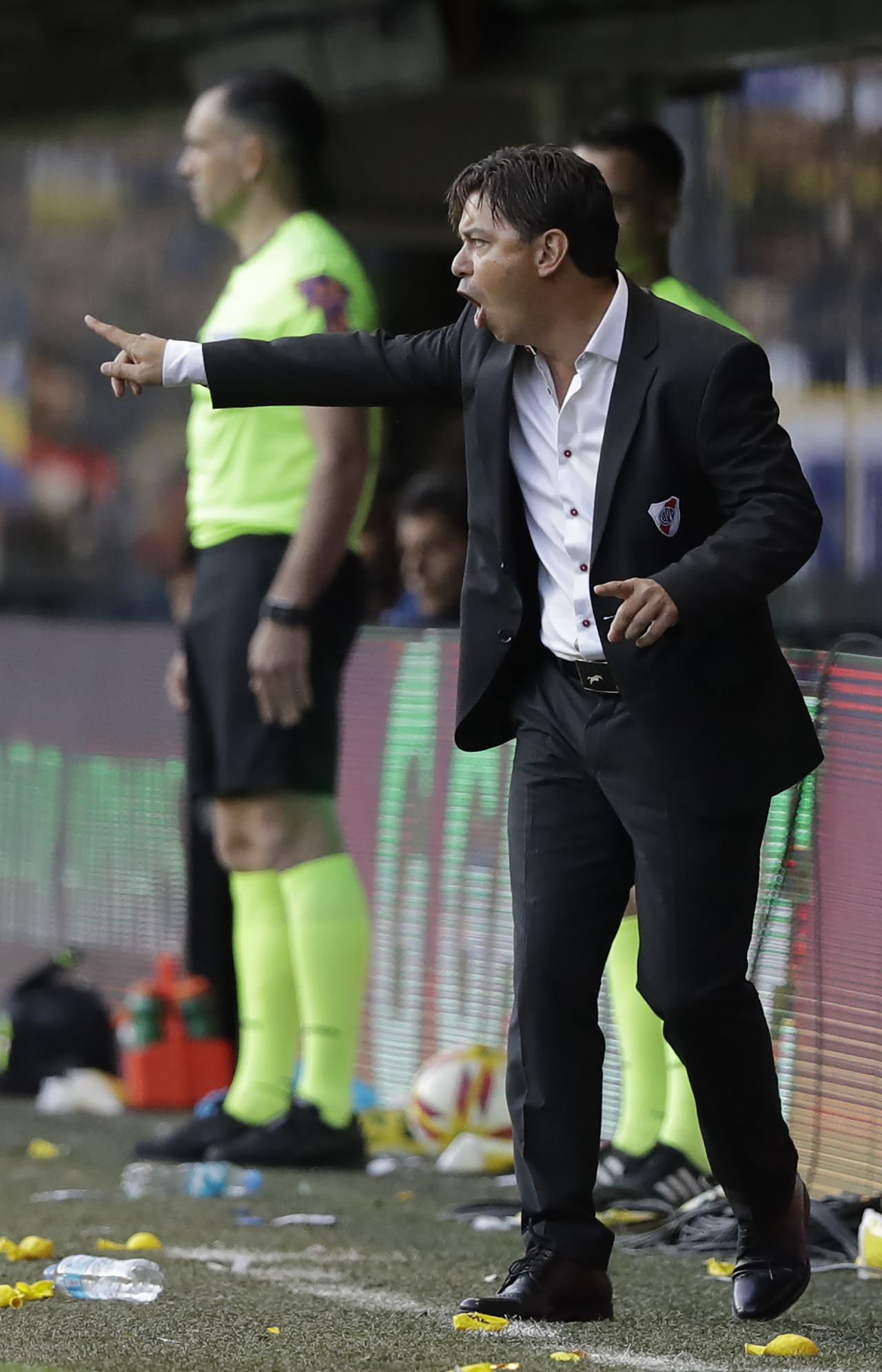 Marcelo Gallardo, director técnico de River Plate, entró a dar indicaciones al medio tiempo en el duelo de vuelta, algo que no tenía permitido, ya que estaba suspendido.