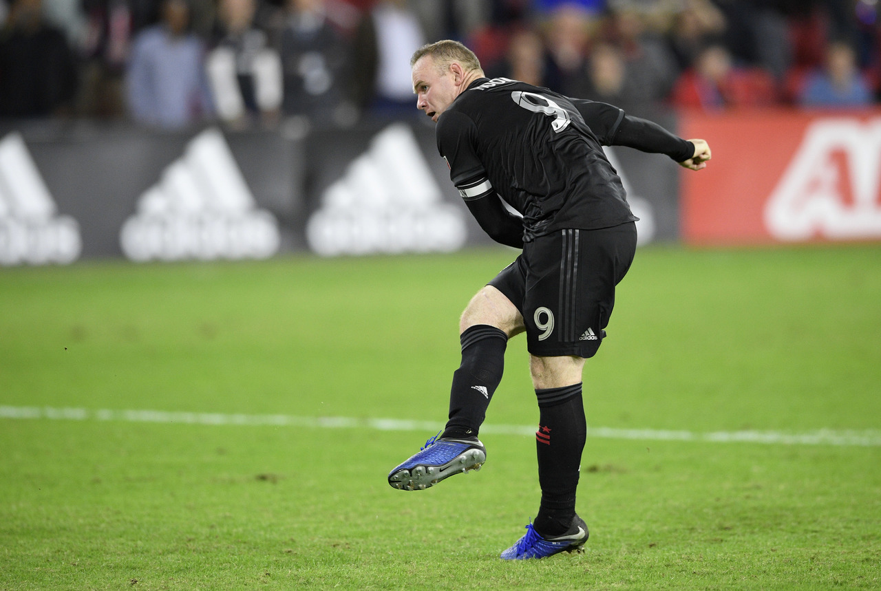 El delantero inglés Wayne Rooney, juega para el DC United.