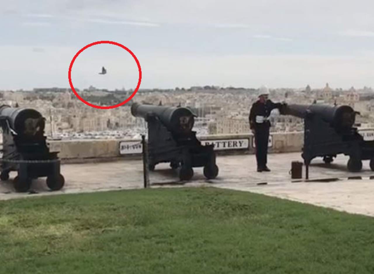 El cañón se disparó durante una ceremonia oficial. (INTERNET)