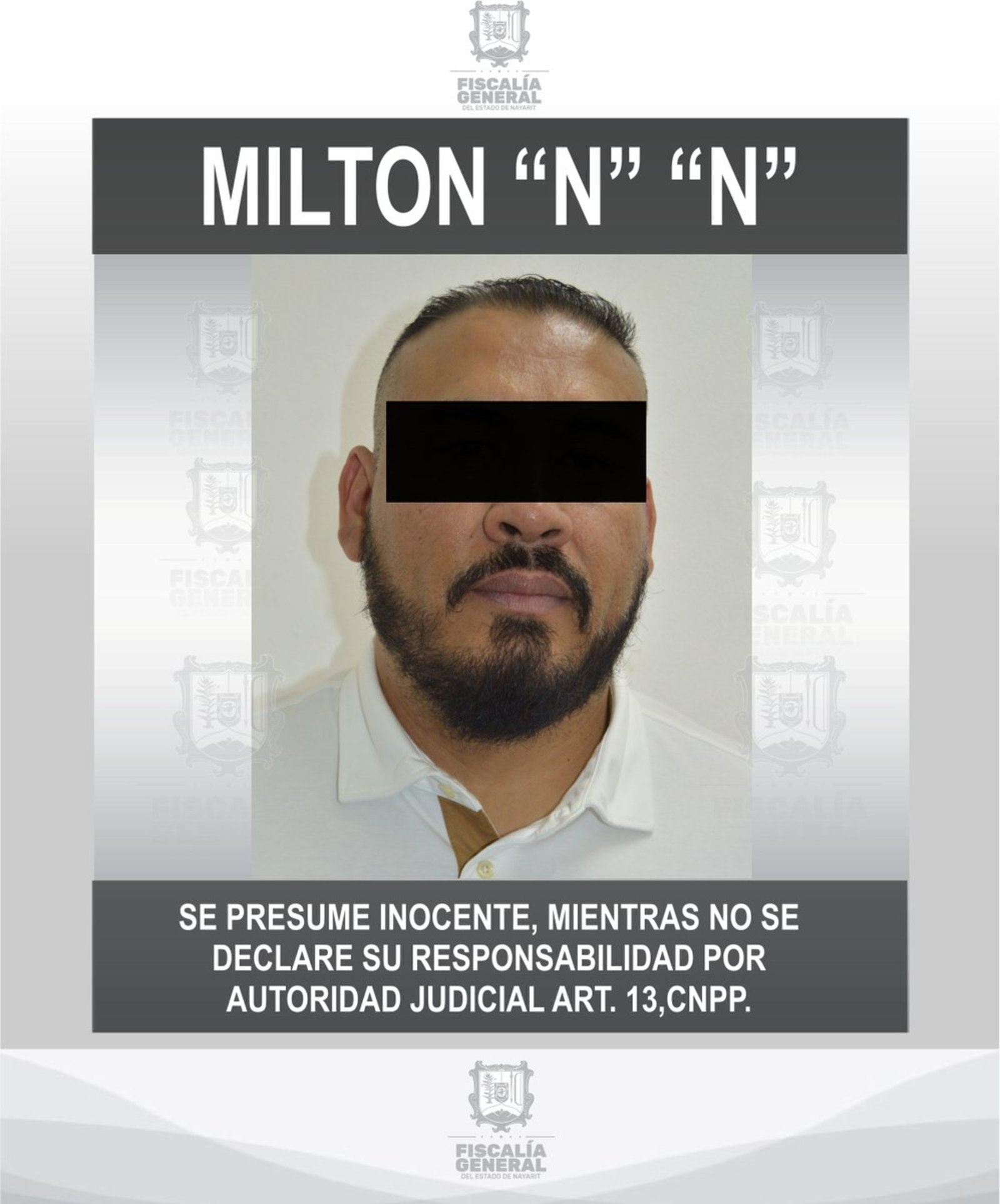Captura. Milton Romero fue trasladado en helicóptero a Tepic, donde se ordenó su reclusión en el penal estatal.