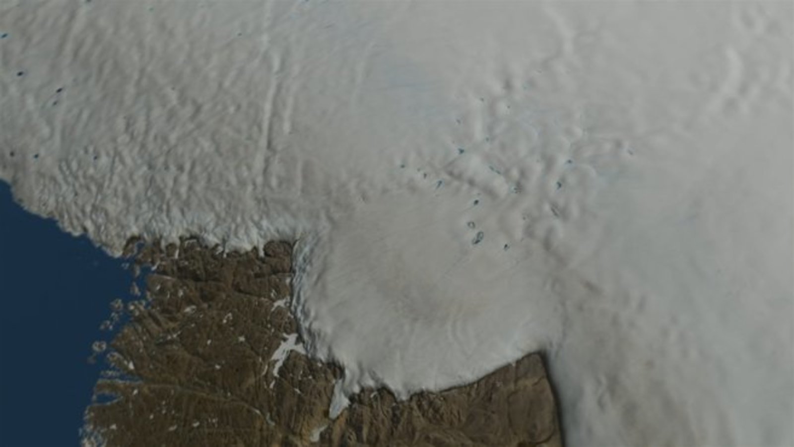 Hallan un cráter gigante en Groenlandia