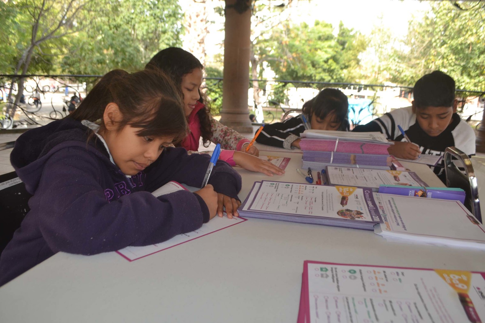 Participación. Niños, niñas y adolescentes de Gómez Palacio participaron desde las 10 de la mañana en la consulta.