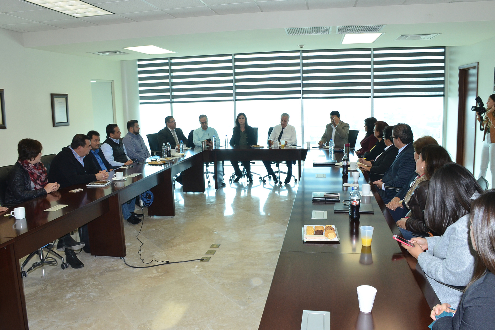Cordial. Se reunieron integrantes del Cabildo 2019-2021 con el alcalde Jorge Zermeño. (FERNANDO COMPEÁN)