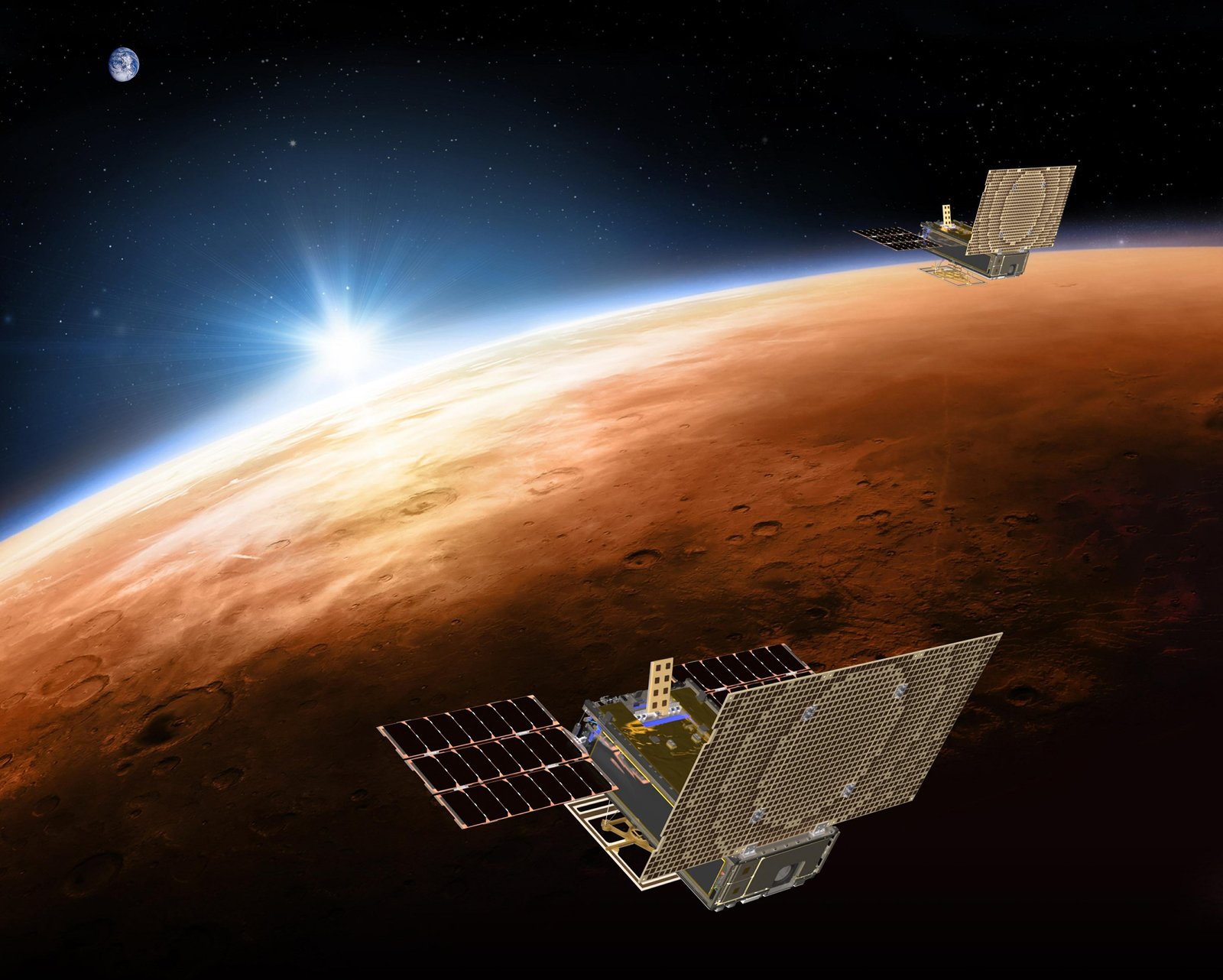 Satélites. Un par de satélites experimentales transmitirán noticias inmediatas sobre la sonda. (AP)