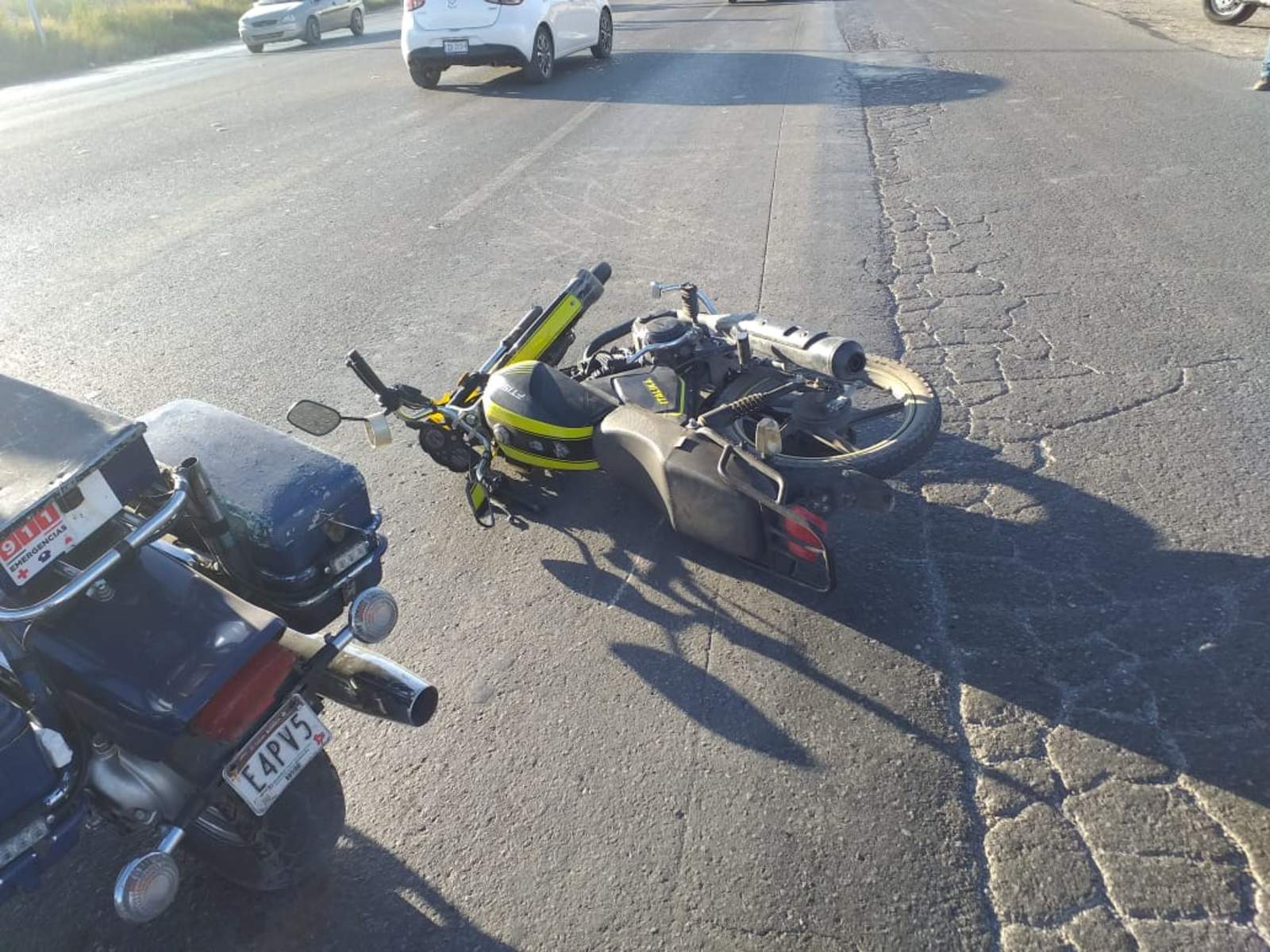 Resultó lesionado luego de participar en un accidente vial al oriente de la ciudad de Torreón. (EL SIGLO DE TORREÓN)