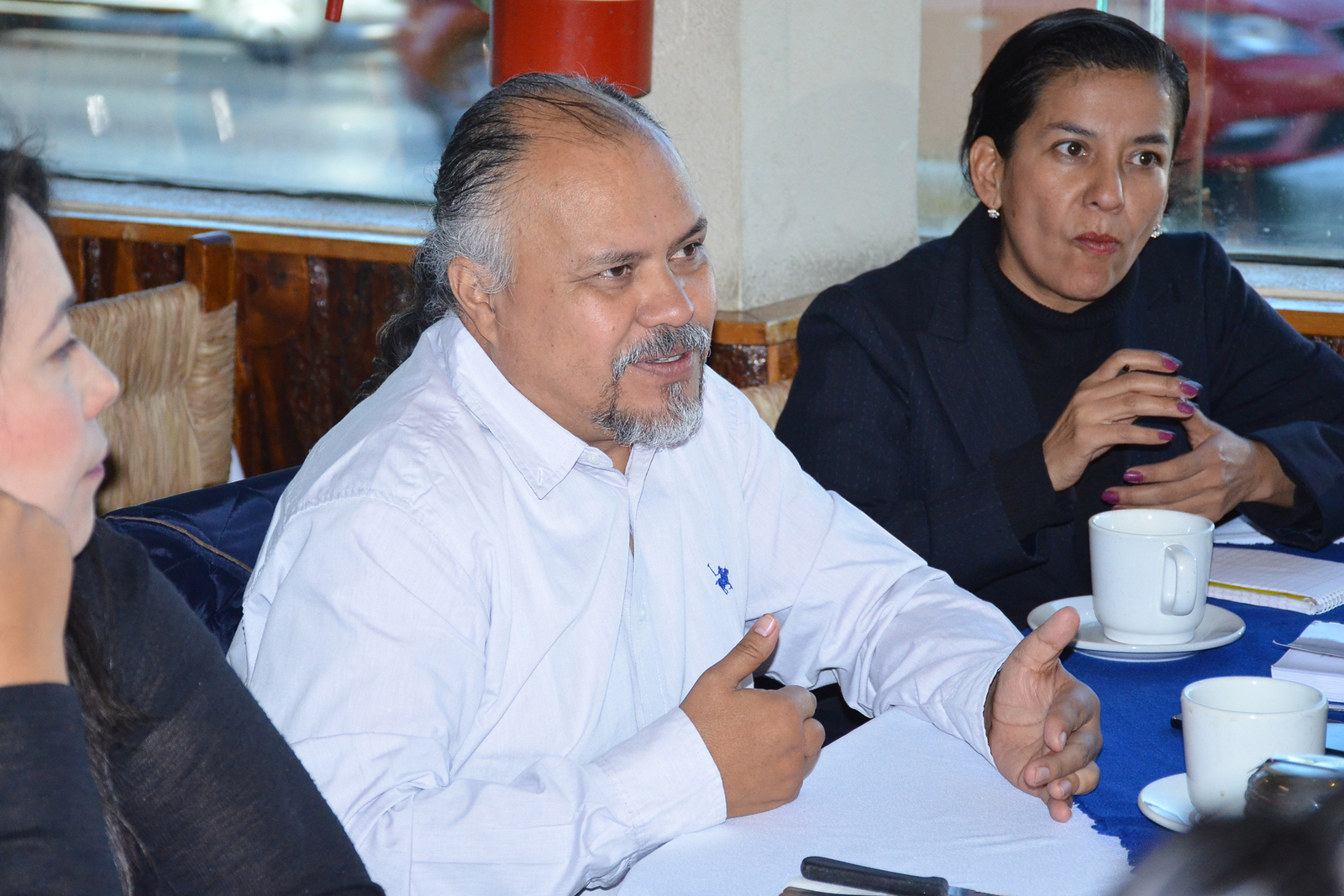 Movimiento. Luis Manuel de la Cruz, dirigente del Movimiento Social por la Tierra, presentó los detalles de la concentración. (FERNANDO COMPEÁN)