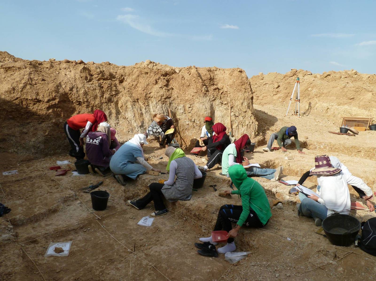 Yacimiento. Excavación arqueológica en el barranco de Ain Boucherit, en Argelia. (EL PAÍS / MOHAMED SAHNOUNI)