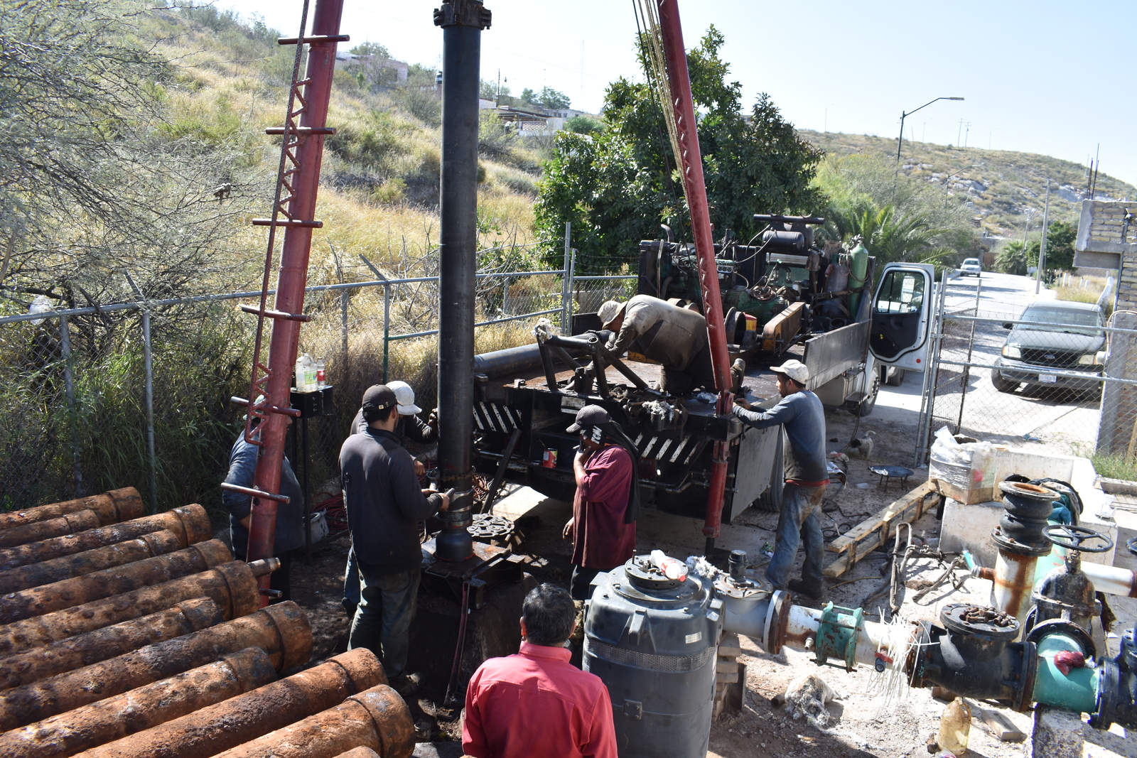 Labores. El mantenimiento del pozo 12A obliga a la reducción de la presión del agua en un sector de Gómez Palacio.