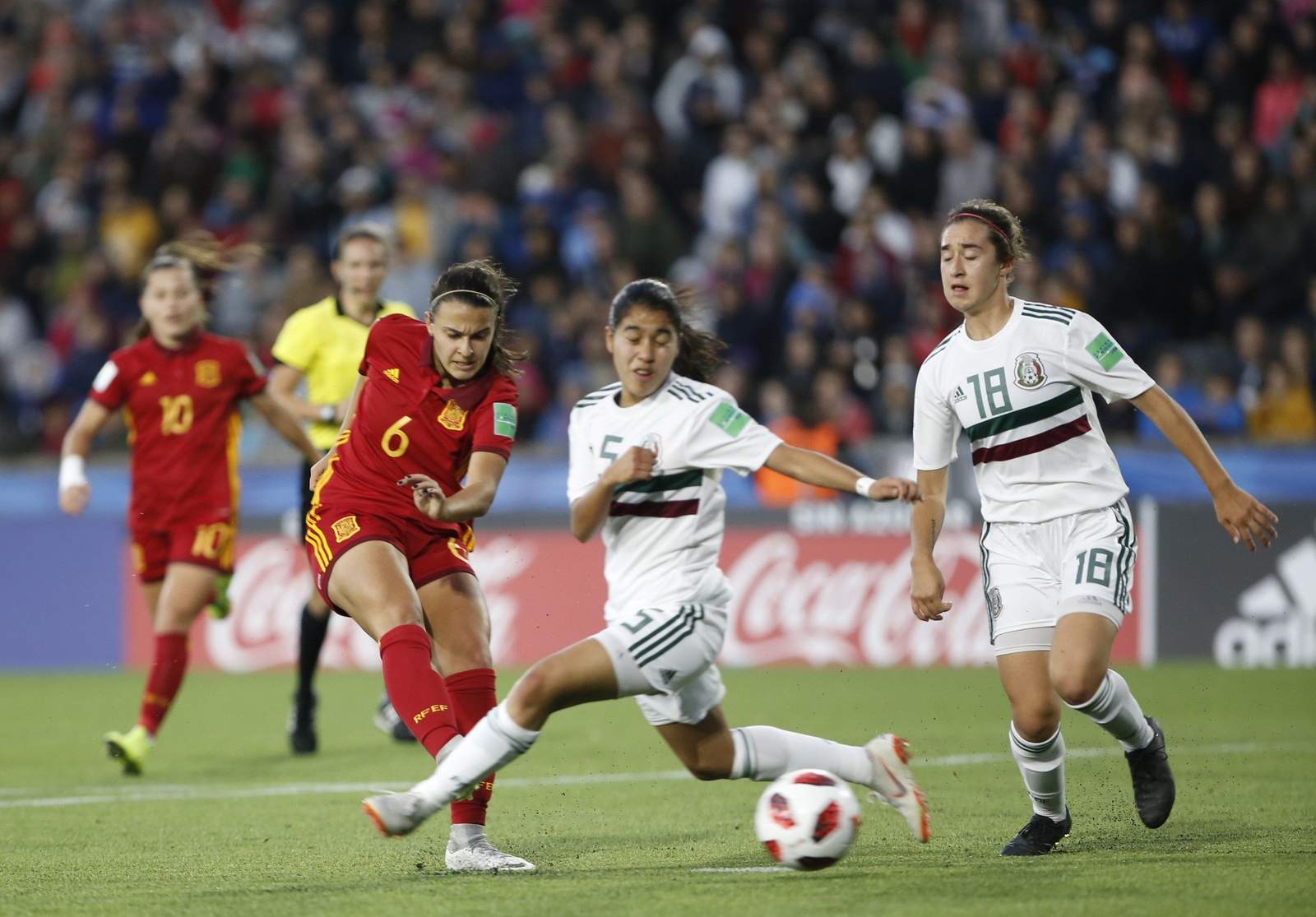 La Selección femenil Mexicana Sub-17 se vio abajo muy rápido en el marcador, y aunque logró acortar distancias, perdió 2-1 ante España, en la final del Mundial Uruguay 2018. (EFE)