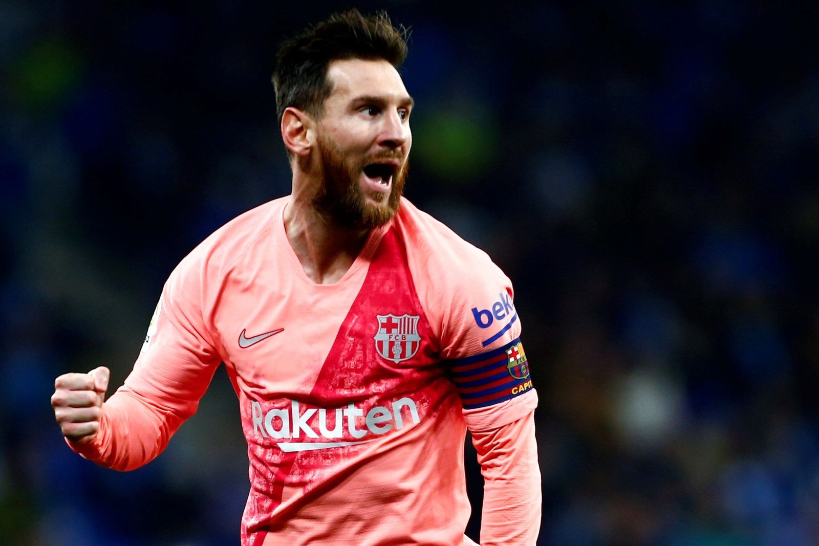Lionel Messi celebra.