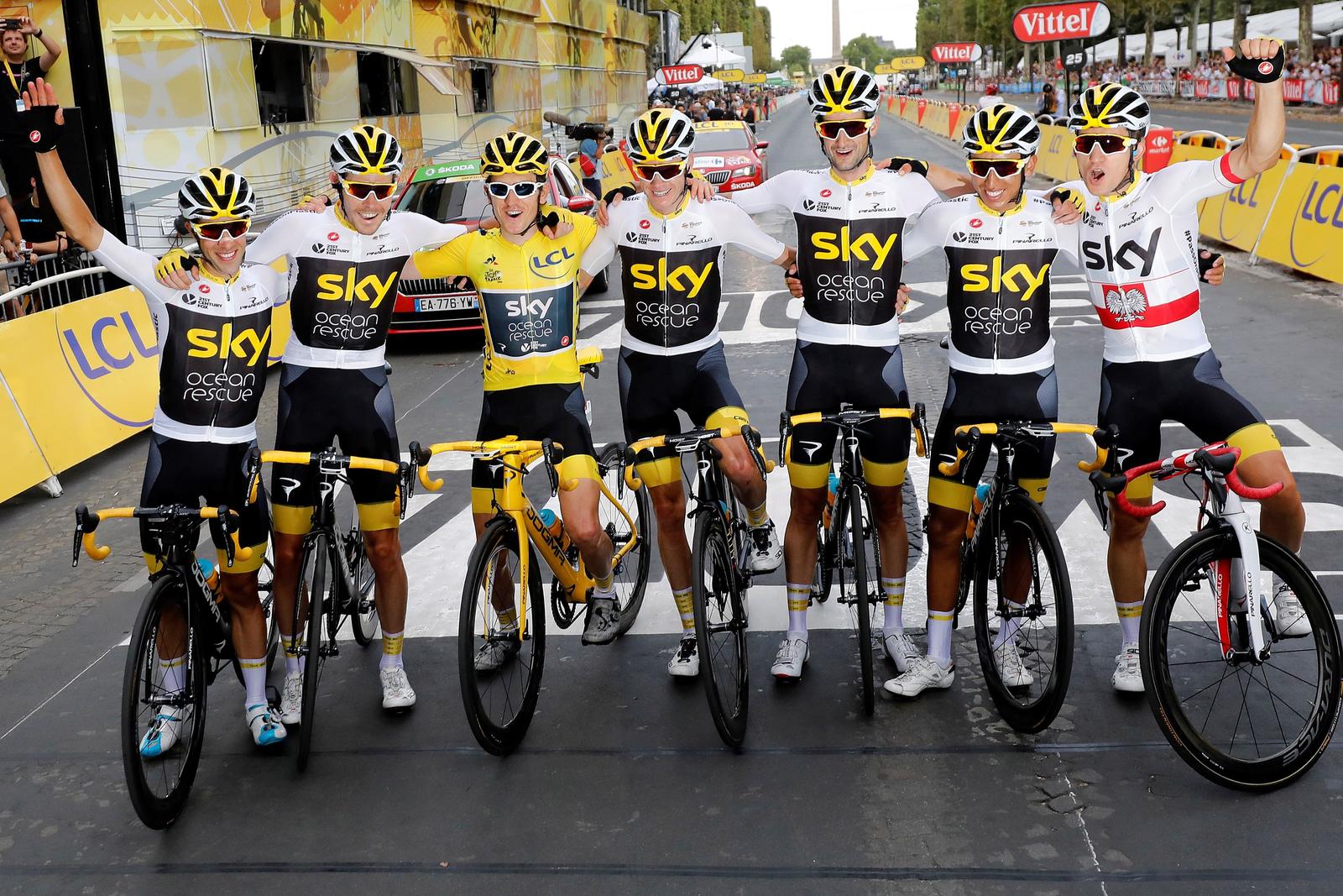 El equipo Sky fue el más dominante en los últimos 10 años, donde ganó 6 veces el Tour de Francia.