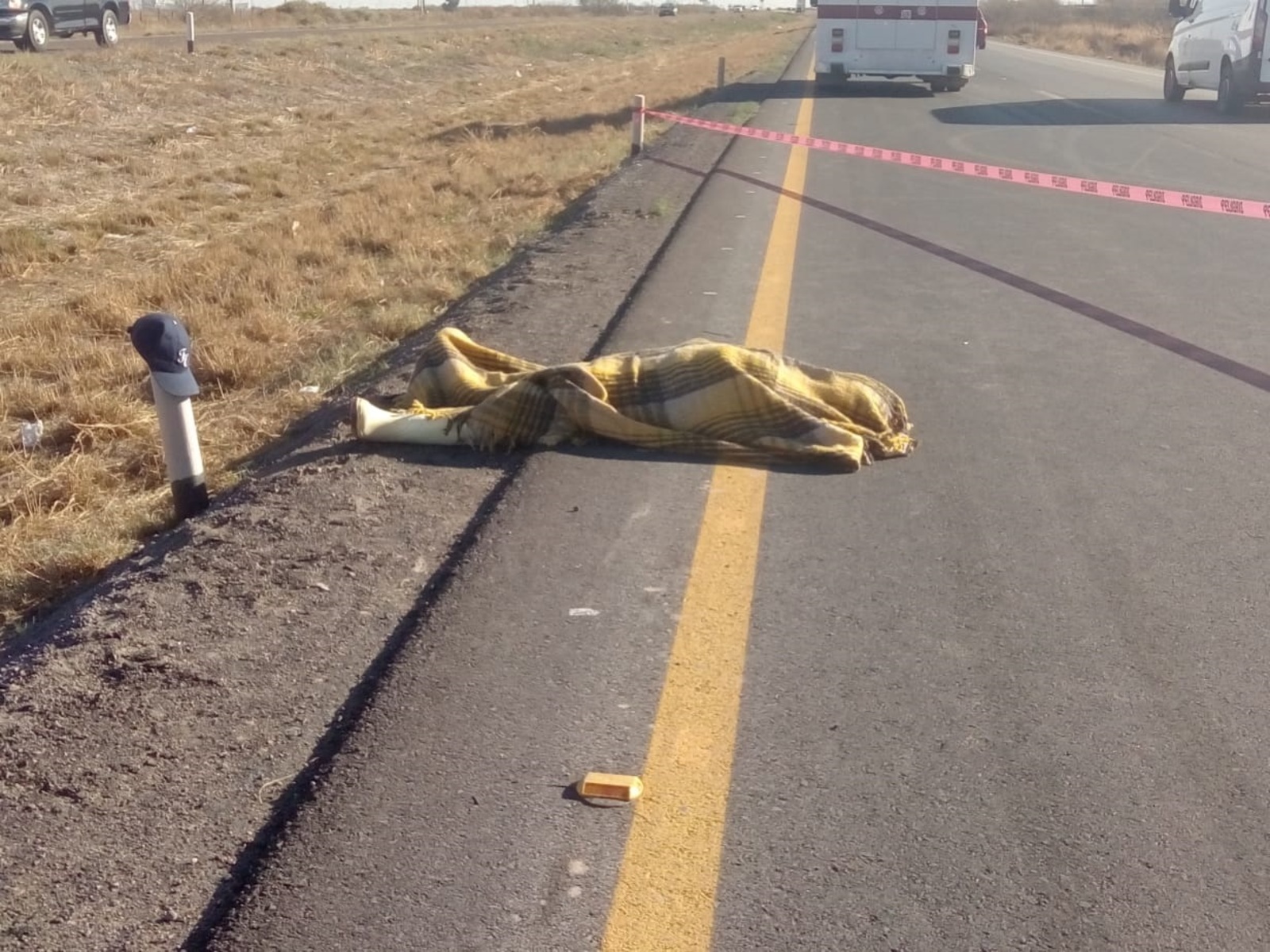 Accidente. El motociclista fue impactado por una camioneta F-150 en la carretera a Jiménez.