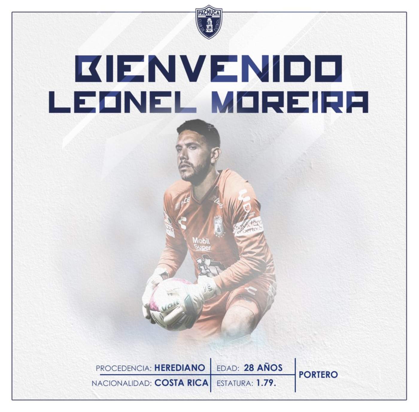 “Bienvenido Leonel Moreira a la cuna del futbol mexicano”, escribió el cuadro de Tuzos para recibir al guardameta, quien mide 1.79 metros y cuenta con 28 años de edad. (ESPECIAL)