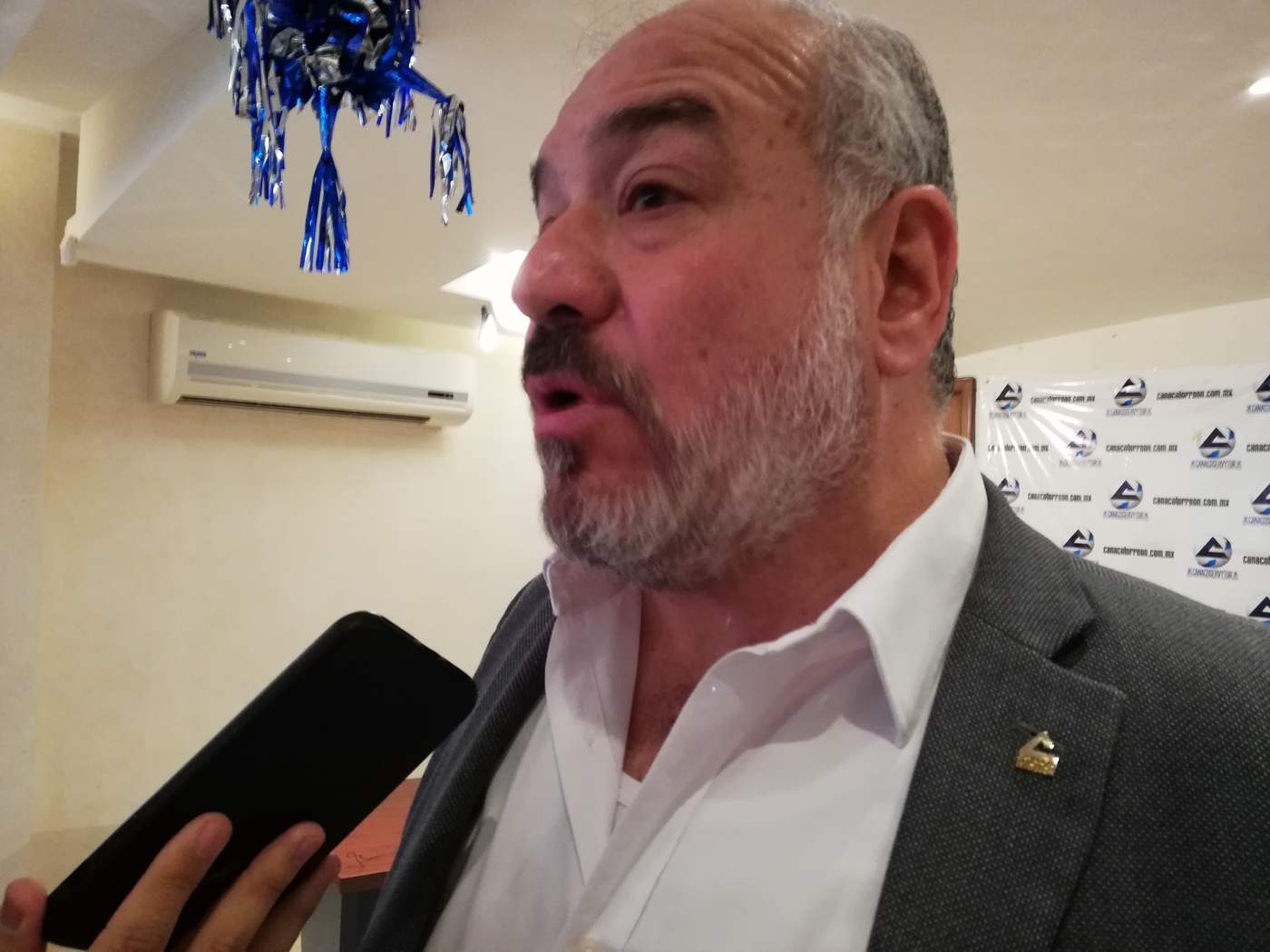 José Antonio Baille, presidente de la Canaco de Torreón, dijo que la Concanaco está “encima” del gobierno revisando este tema. (EL SIGLO DE TORREÓN)