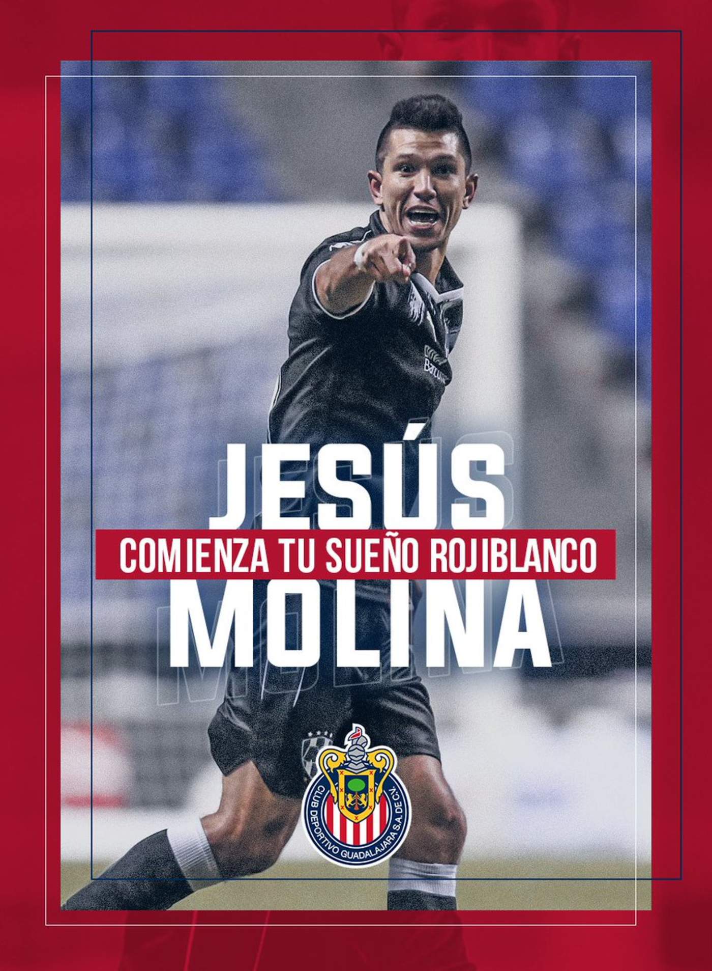 Jesús Molina dejó Rayados para jugar con las Chivas. (Especial)