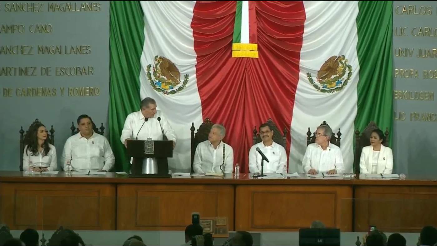 El Congreso de Tabasco inició la sesión para la toma de protesta de Adán Augusto López Hernández como gobernador constitucional de la entidad para el periodo 2019-2024. (ARCHIVO)
