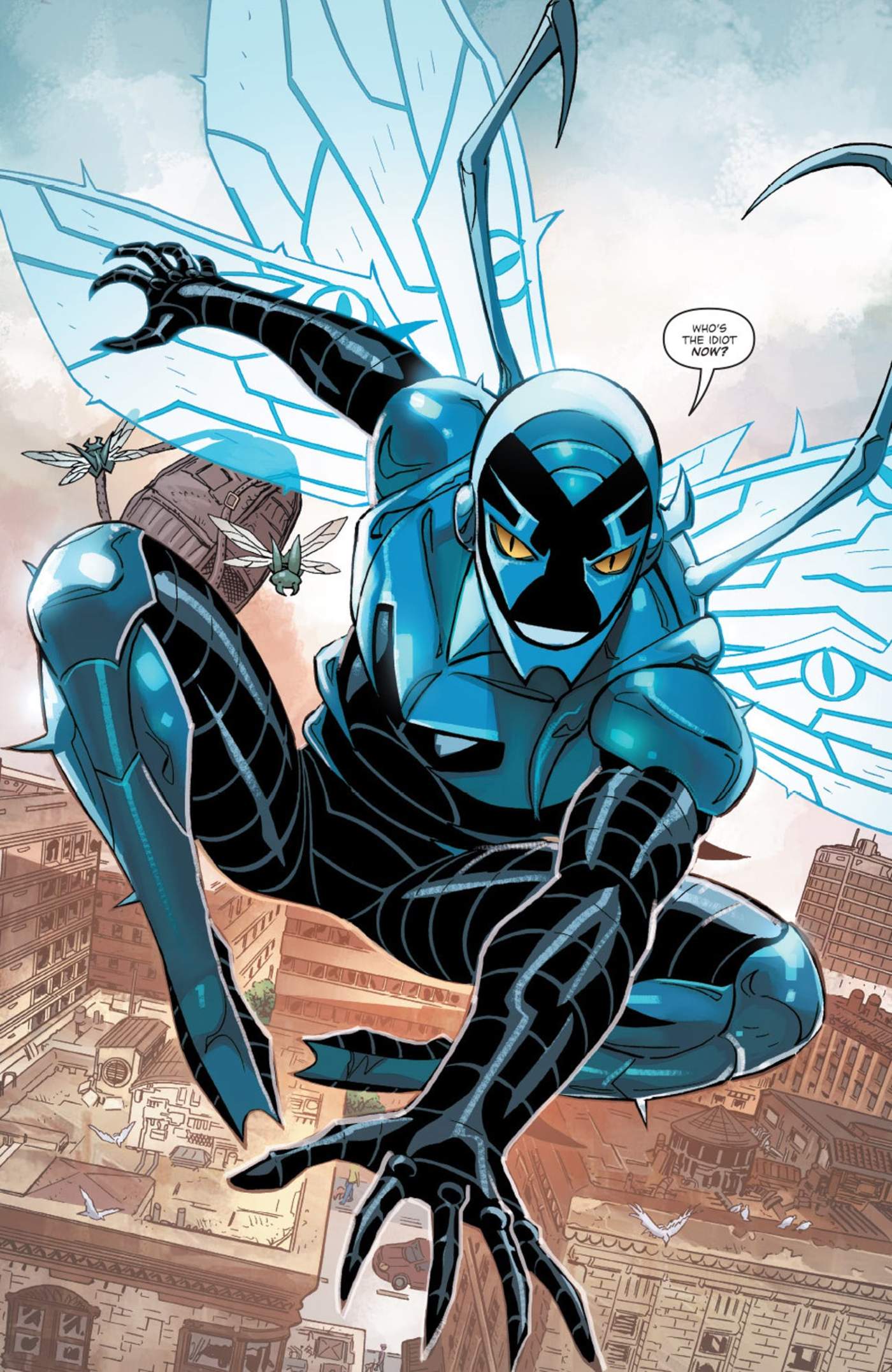 
Personaje. 'Blue Beetle' es un paladín que ha pertenecido a la Liga de la Justicia, a los Titanes y a Young Justice, su historia llegaría a  la pantalla grande en 2022. (ESPECIAL) 