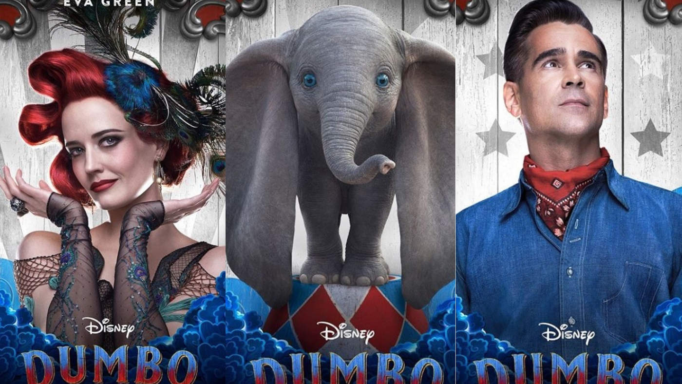 Difunden pósters de personajes de Dumbo