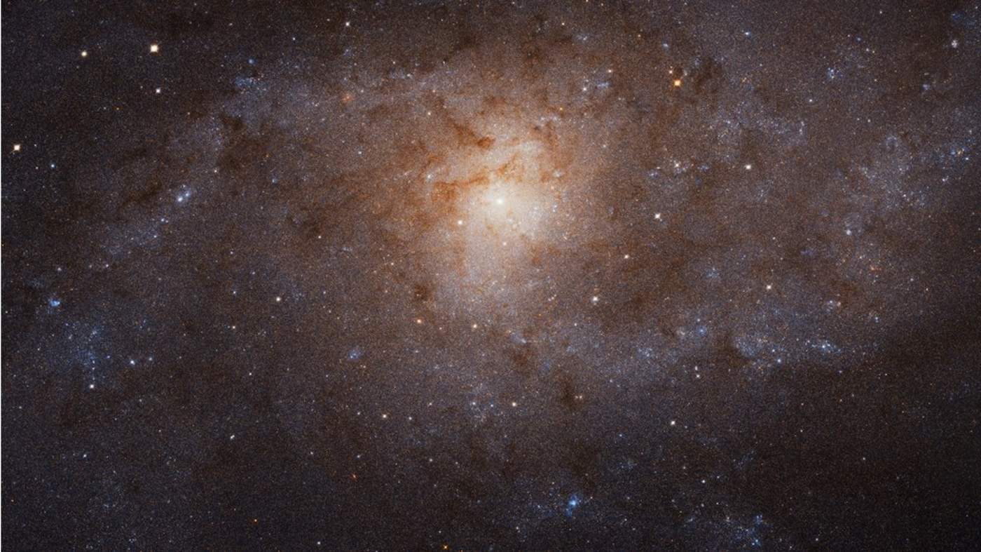 La instantánea de la también conocida como Messier 33, está compuesta por 54 fotos tomadas con la cámara ACS del Hubble. (NASA)