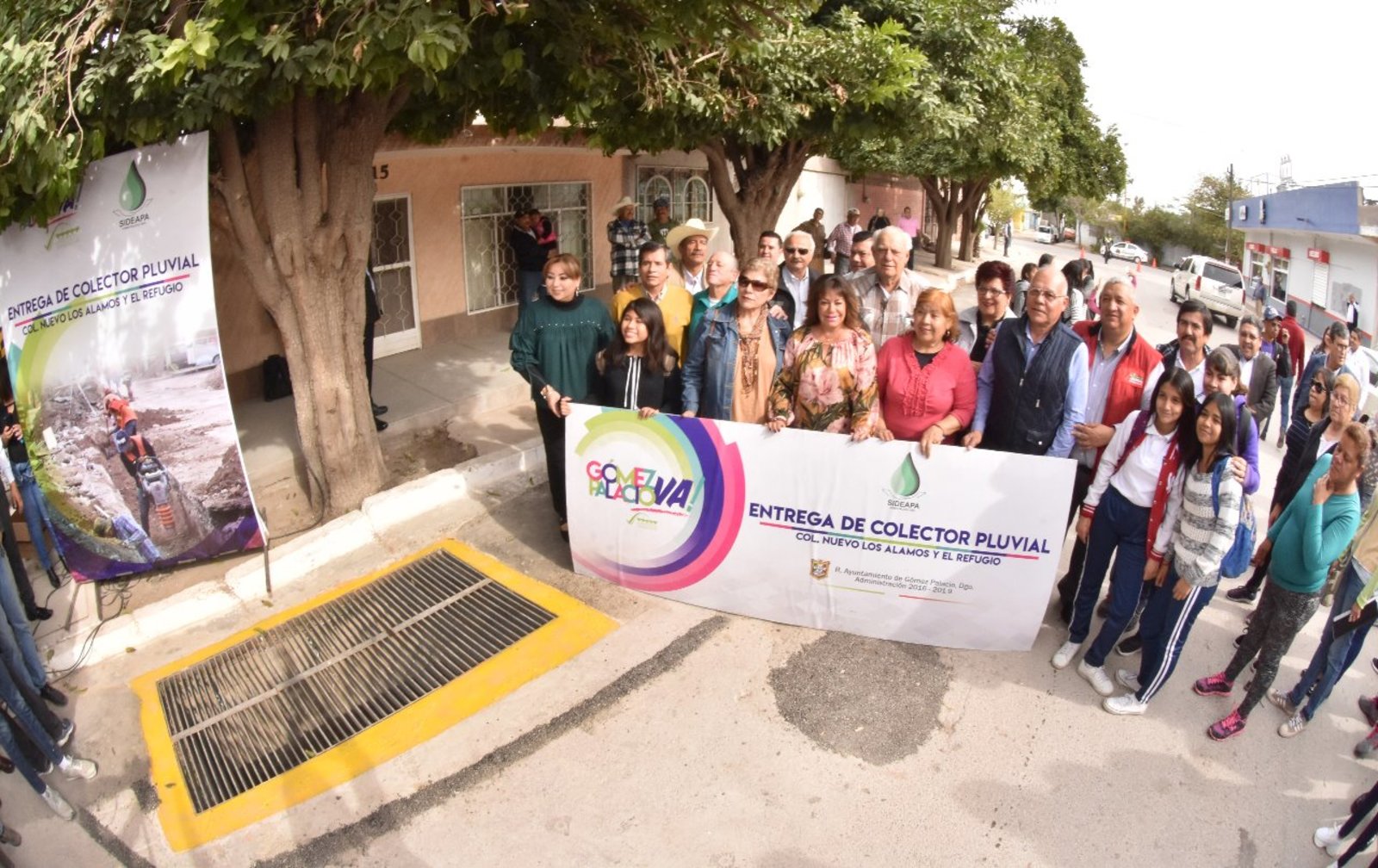 Obra. La presidenta Leticia Herrera Ale, entregó la última etapa del colector pluvial de la colonia Nueva Los Álamos y El Refugio. (CORTESÍA)