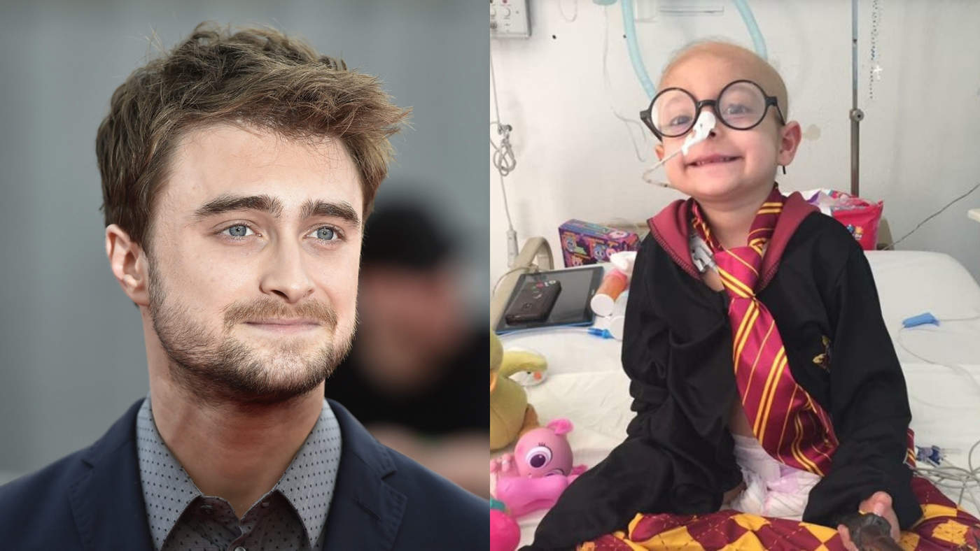  Daniel Radcliffe y grabar video especial para Gisela Garcia Fomperosa, quien en el 2017 fue diagnosticada con leucemia linfoblástica aguda. (ESPECIAL) 