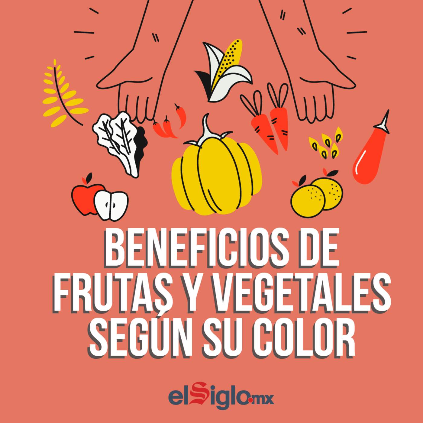 Beneficios de las frutas y vegetales, según su color