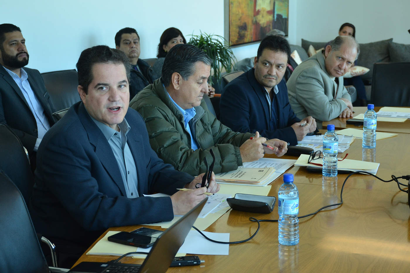 El presidente del Tribunal de Justicia Municipal Jesús Campos Escobedo, presentó este jueves cifras de detenciones. (FERNANDO COMPEÁN) 