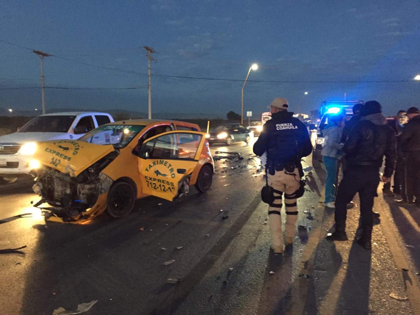 El accidente se registró del lado de Matamoros. (EL SIGLO DE TORREÓN) 