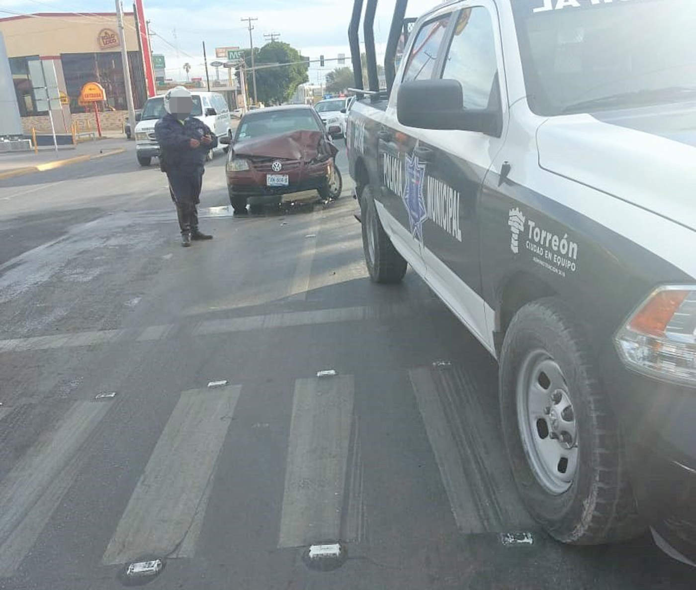 Una agente de la Policía de Torreón resultó lesionada. (EL SIGLO DE TORREÓN)