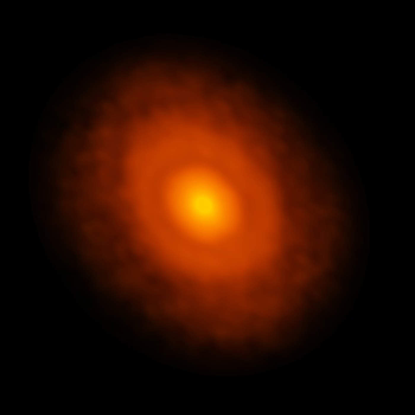 Los científicos descubrieron que tras una erupción repentina, la estrella empezó a liberar partículas presentes en el material helado del disco protoplanetario. (ESPECIAL)