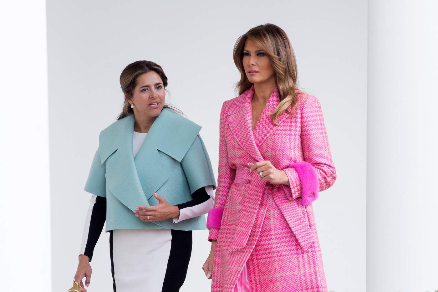 Las primeras damas almorzaron juntas en la Sala Roja de la Casa Blanca mientras sus respectivos esposos -el presidente estadounidense, Donald Trump, y el colombiano, Iván Duque- mantenían un almuerzo de trabajo en el Ala Oeste. (EFE)