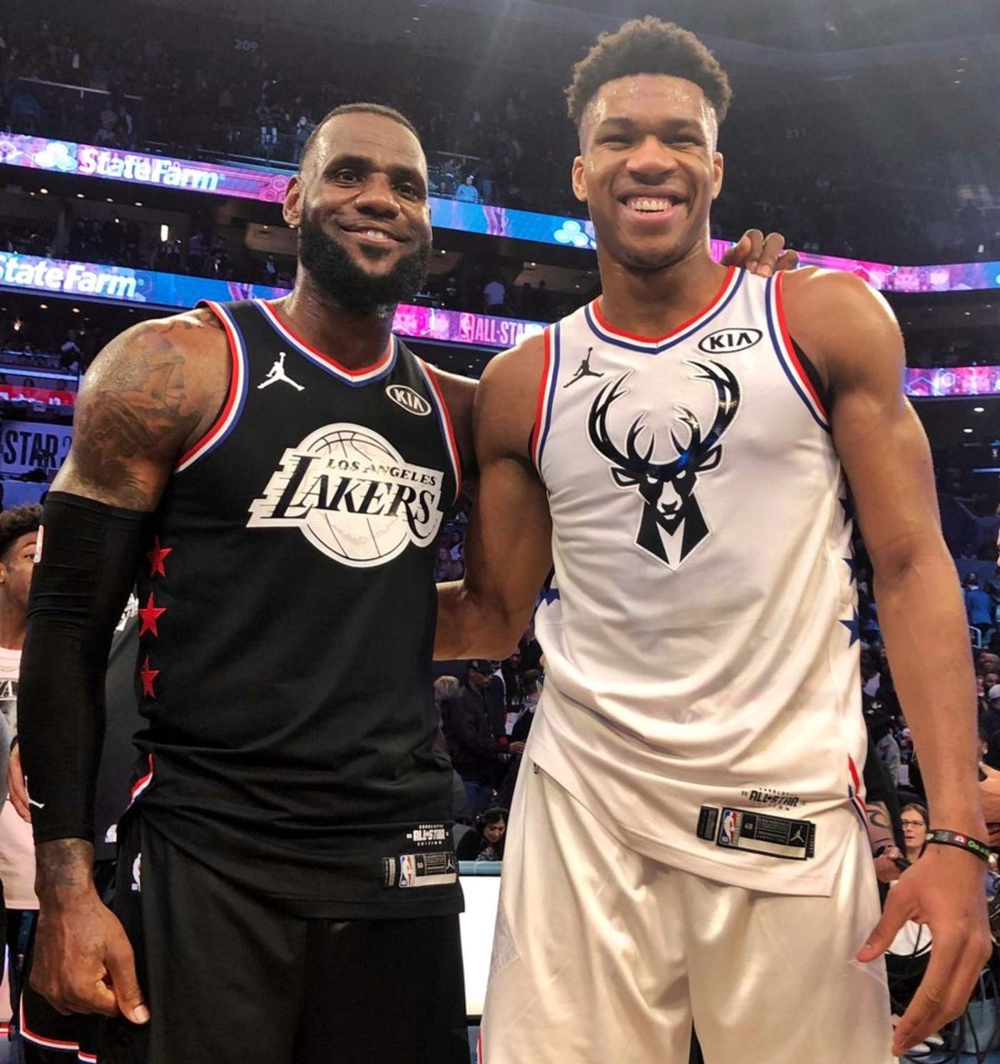 LeBron James y Giannis Antetokounmpo fueron los capitanes del Juego de las Estrellas 2019 de la NBA. (Especial)
