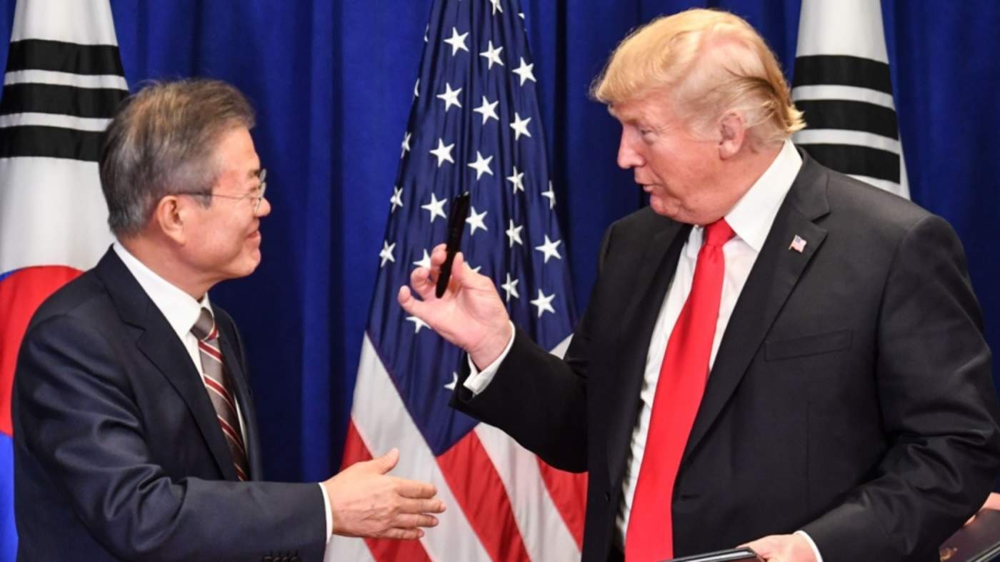 El presidente de Corea del Sur dijo que Donald Trump se merece el Premio Nobel de la Paz. (ESPECIAL) 
