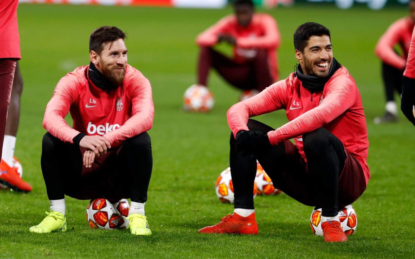 Lionel Messi y Luis Suárez se perfilan para ser titulares en el ataque ante el Olympique Lyon. (Especial)