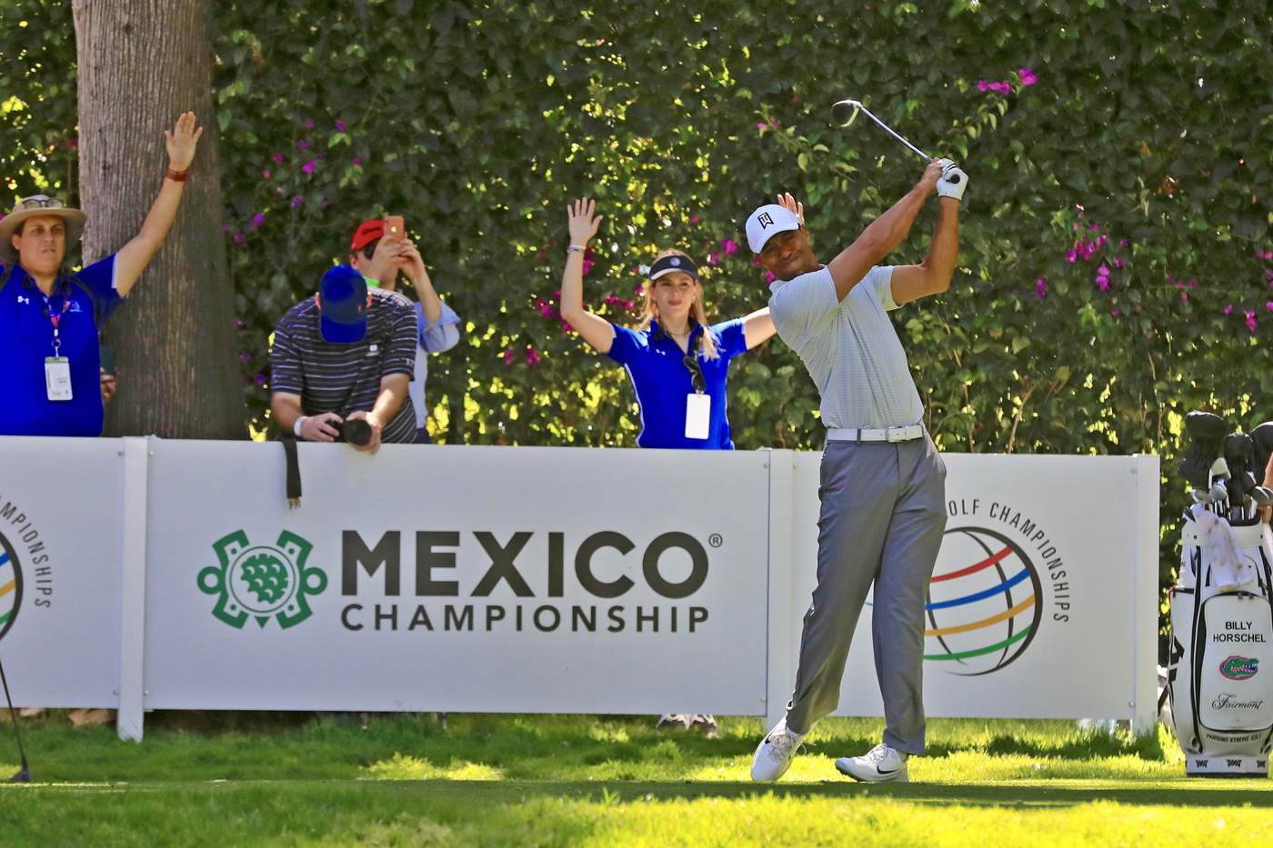 Tiger Woods jugó nueve hoyos ayer en el campo del Club Chapultepec.